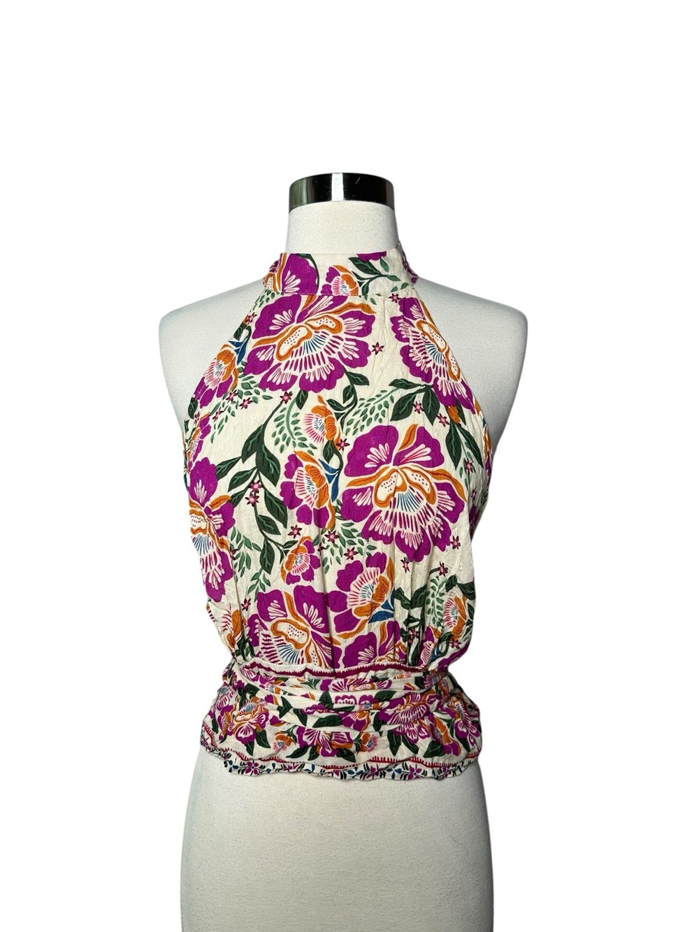 Artelier by Nicole Miller Floral Halter Top S